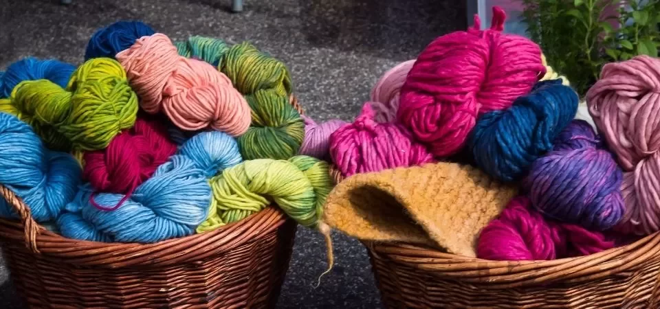 skeins of wool